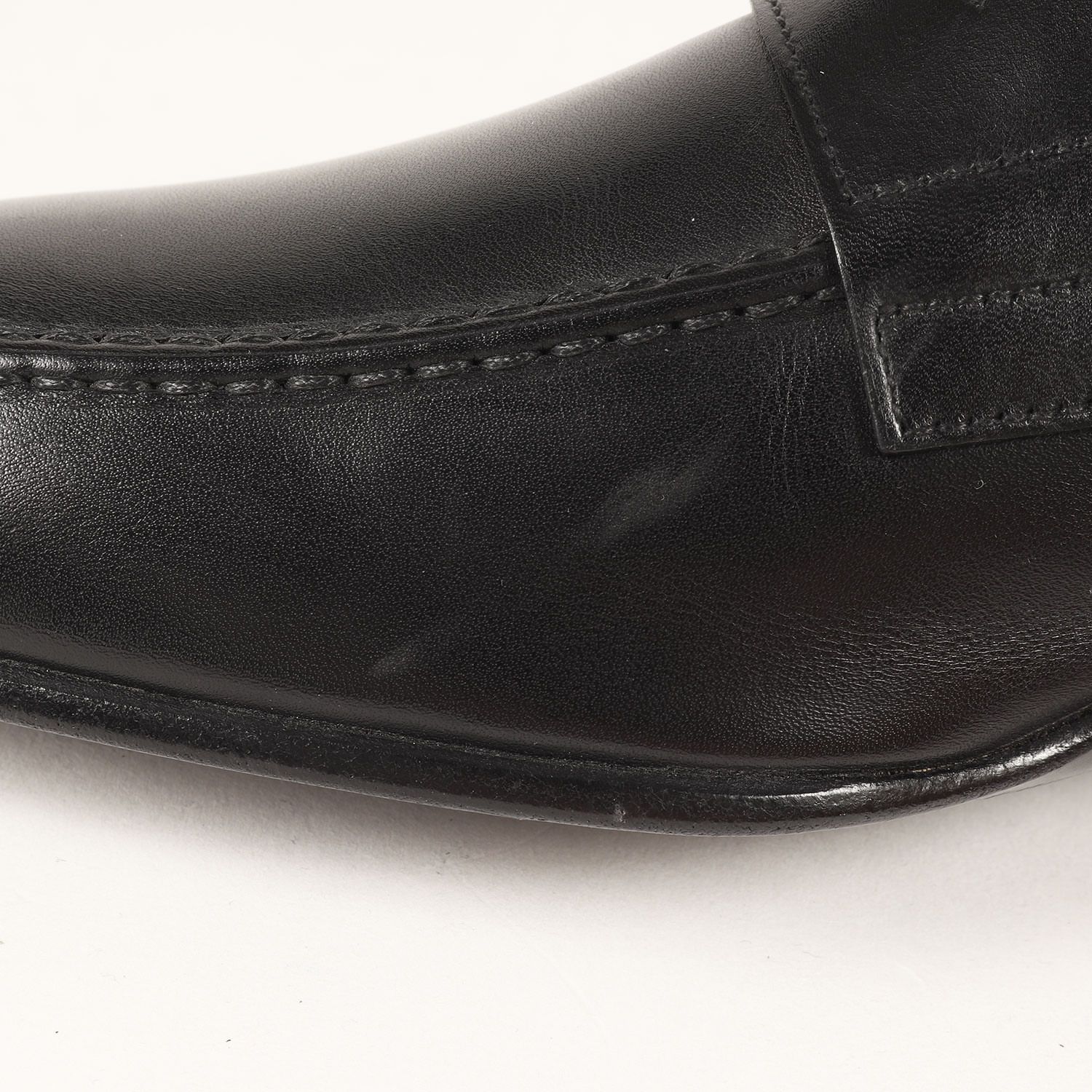 プラダ ブラックローファー プラダ PRADA ローファー オックスフォード ブラッシュドレザー