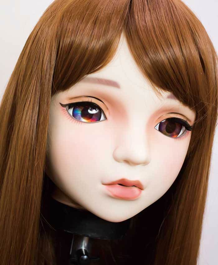 むにむに製作所ドールマスク素体08[ミルク 化粧済目穴開済