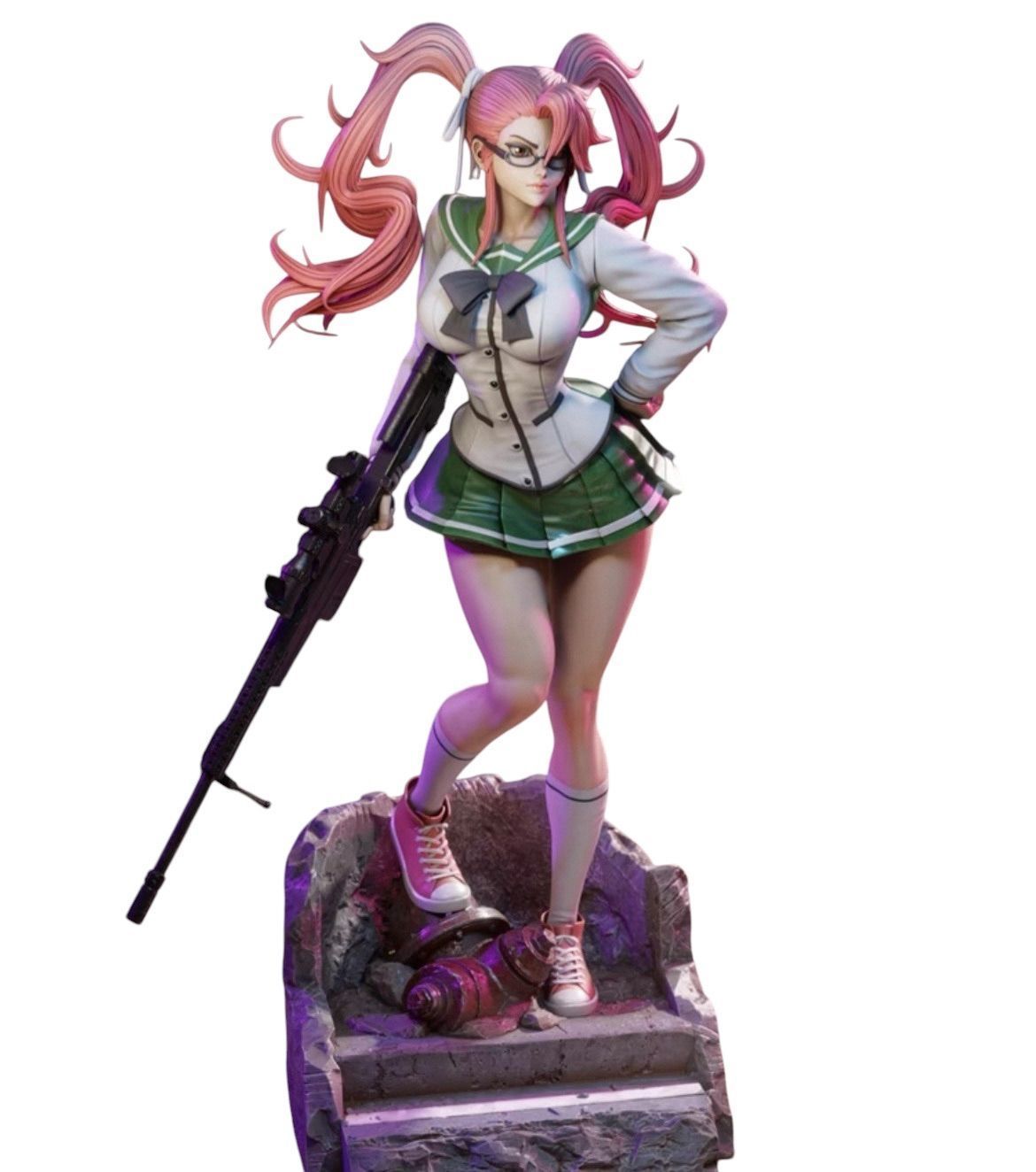 1|6 ガレージキット フィギュア 未塗装 学園黙示録 高城沙耶 32cm