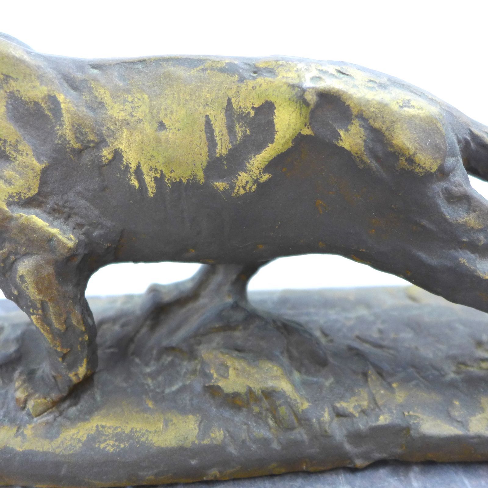 人間国宝　北村西望 虎 ブロンズ 約5.16kg 台座 置物 オブジェ 工芸品 Yahoo!オークション - 【人間国宝】『 北村西望 （きたむらせい