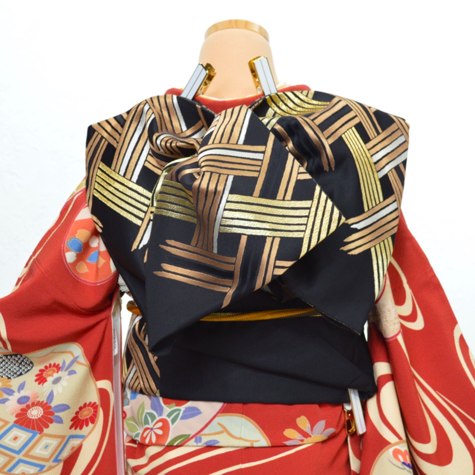 訳あり特価Used品》正絹 振袖フルセット S〜Lサイズ 古典美 成人式