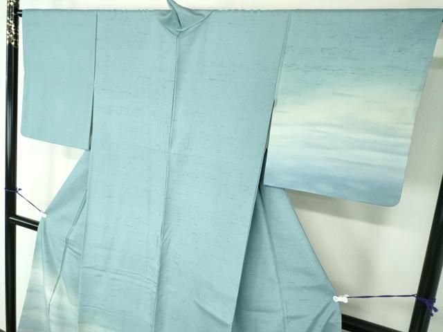 平和屋着物○石川県指定無形文化財 牛首紬 白山工房 手織り 訪問着 霞  