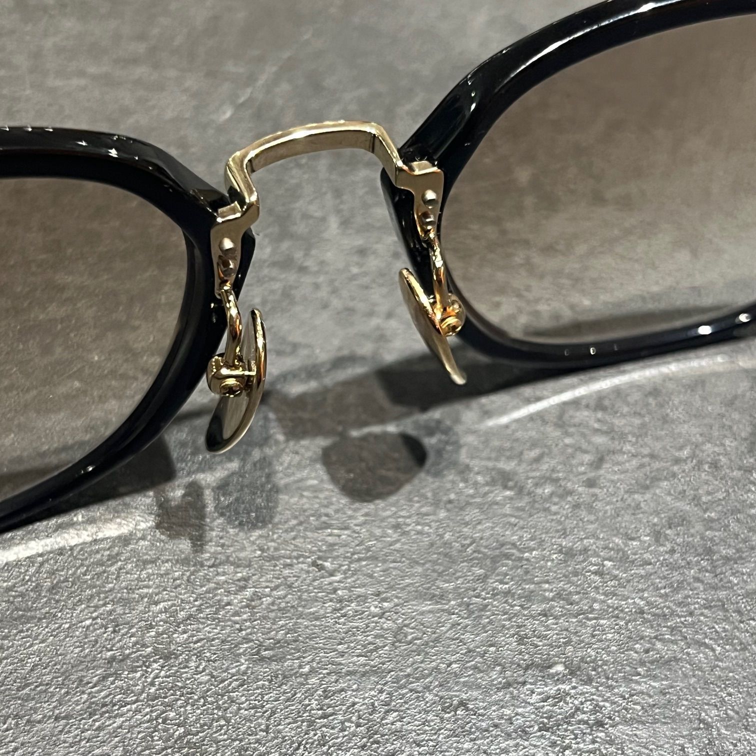 美品 CHROME HEARTS SHAGASS BK-GP ウェリントン サングラス 眼鏡 