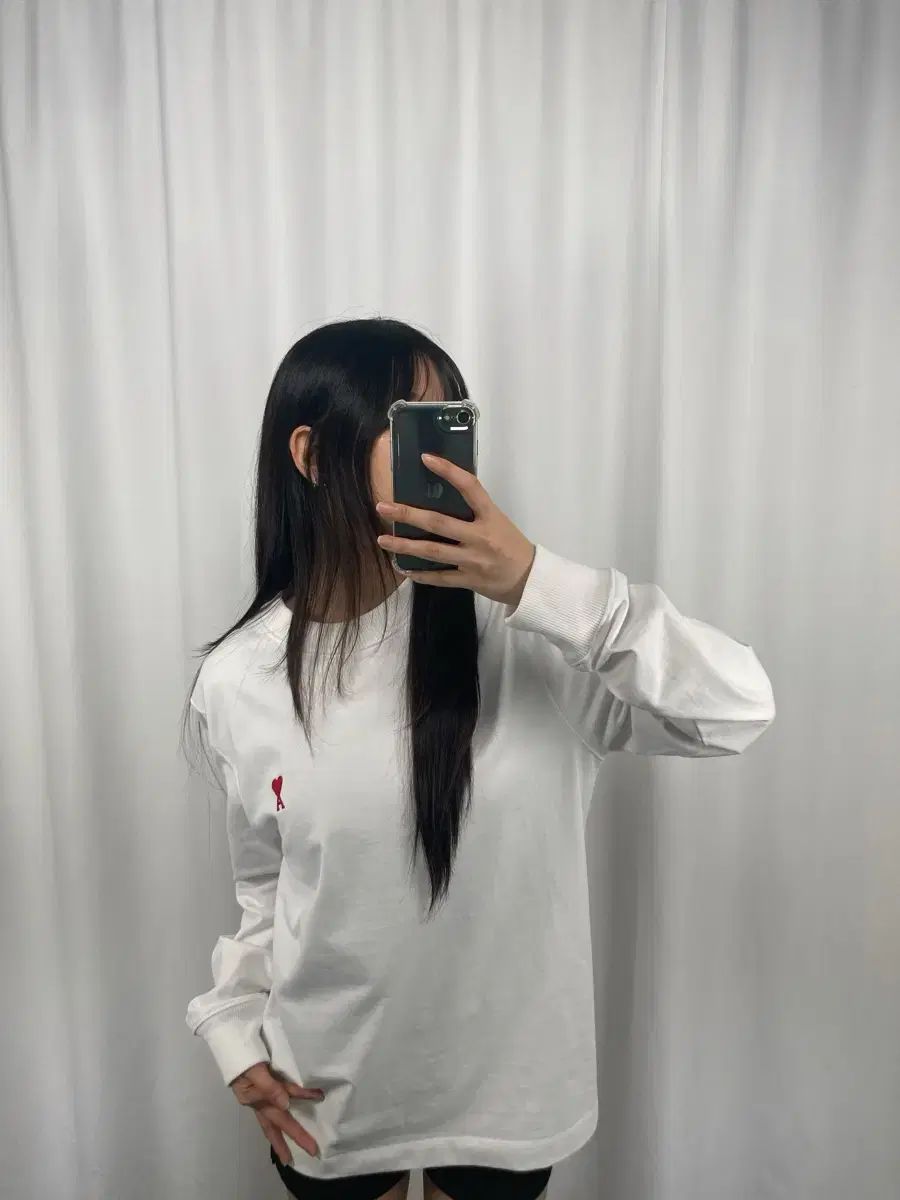 ami アミ 22SS 白 長袖 ロングスリーブ