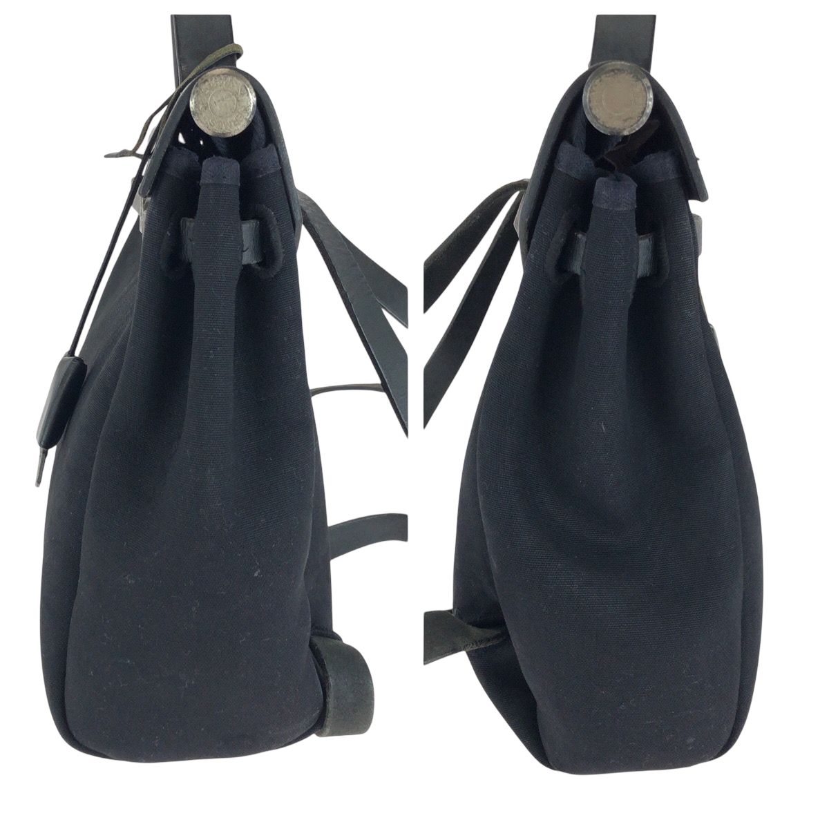 HERMES エルメス エールバッグアドPM ブラック 黒 シルバー金具 