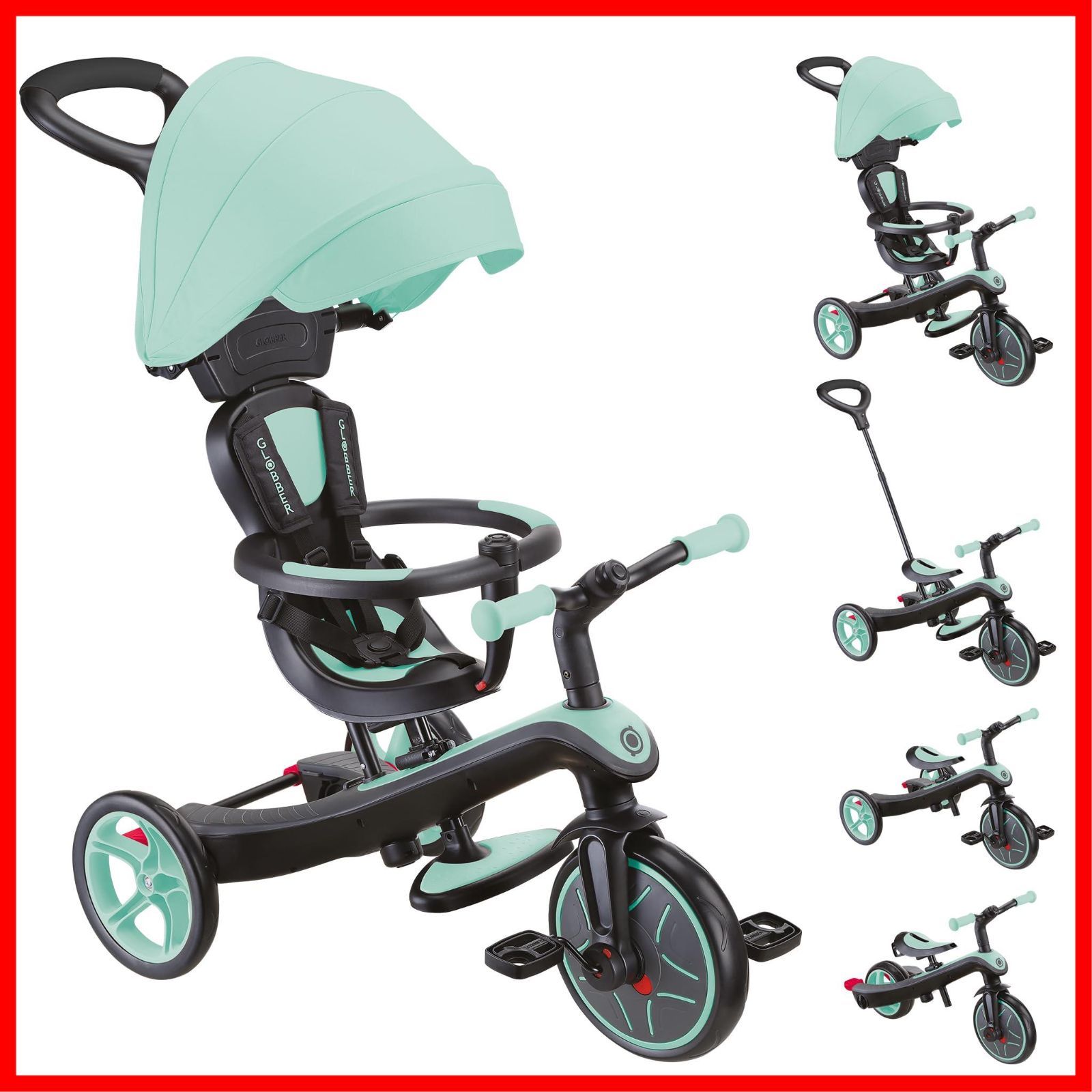 4in1 トライク ベビーカー エクスプローラー ミント グロッバー WLGB634206 GLOBBER