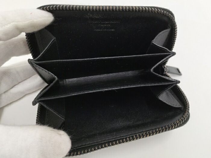 【格安SALEスタート!】 Yves Saint Laurent コインケース レザー ブラック 535411 【最安値人気】