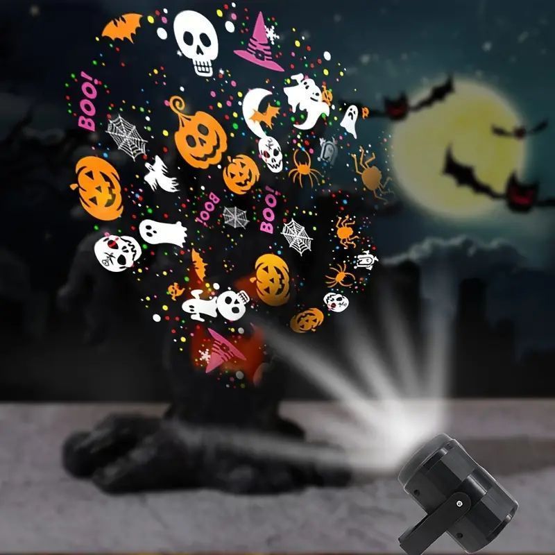 コンパクトLEDプロジェクタースポットライト 即 OK 樹脂製ランプシェードRGBライトミーハロウィンプロジェクターライト 1個 ? 省エネLEDシーリング照明 取り外し な樹脂製ランプシェード USB電源 yunban590