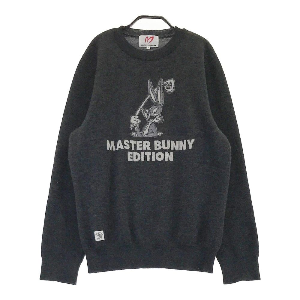 サイズ 4 MASTER BUNNY EDITION マスターバニーエディション クルーネックニット バックスバニー グレー系 240101445991 ゴルフウェア メンズ ストスト