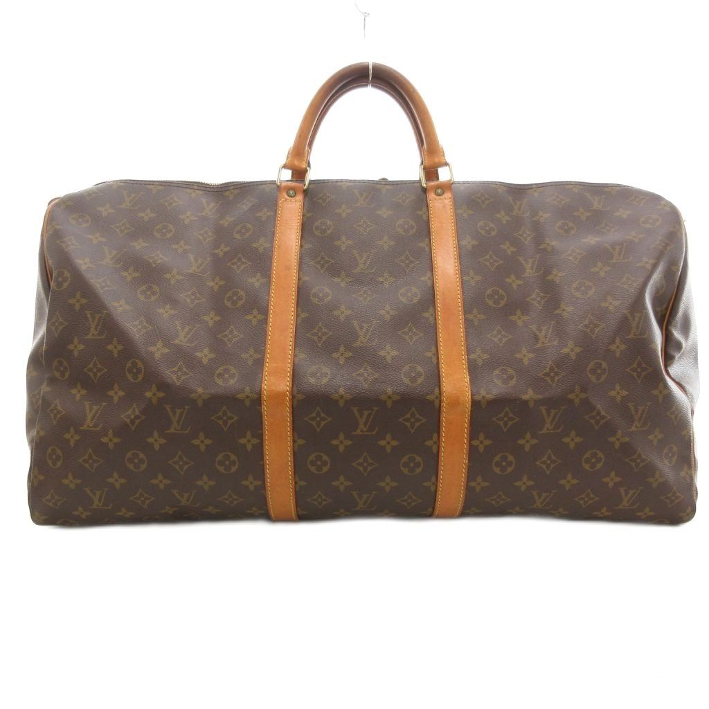 ルイヴィトン LOUIS VUITTON M41422 モノグラム キーポル60 トラベルバッグ ボストンバッグ PVC レザートリム ブラウン系 UO