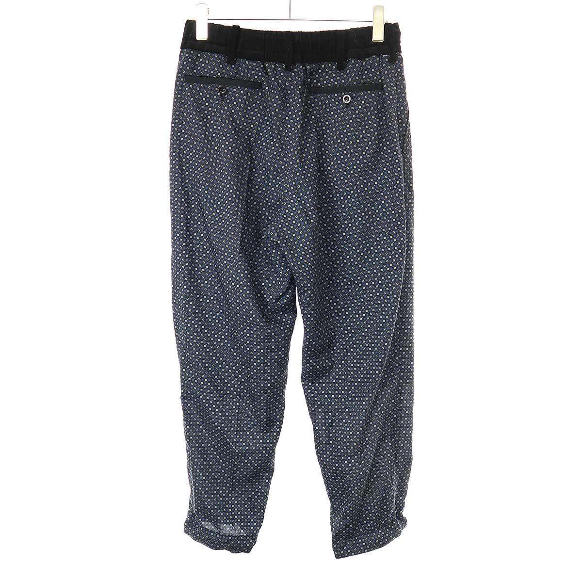 sacai サカイ 22SS KOMON PRINT PANTS 小紋プリントポリエステル sacai サカイ 22SS KOMON PRINT PANTS 小紋プリントポリエステル
