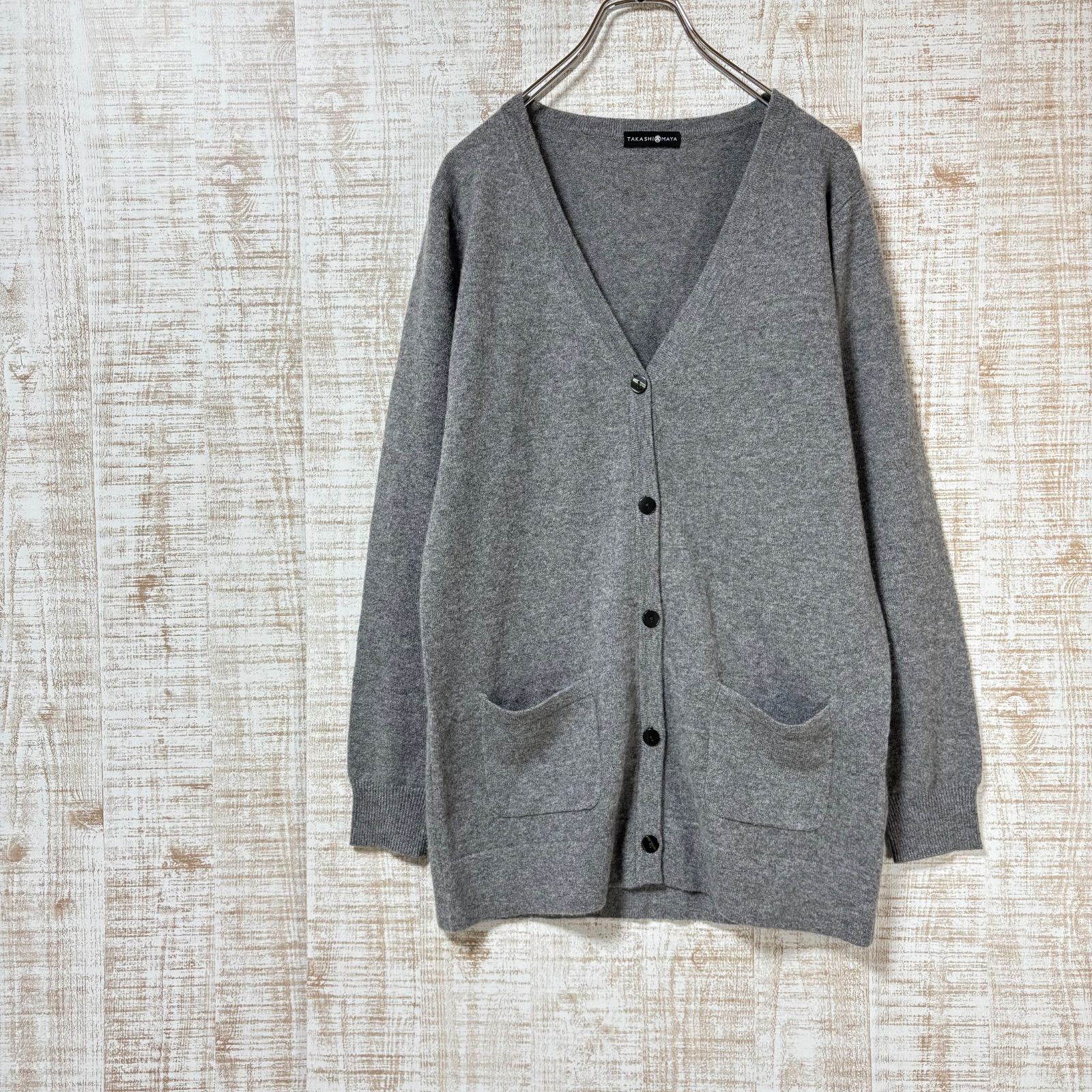 新品タグ付き★高島屋 カシミヤ 100% クルーネックカーディガン 新品】高島屋カーディガン(カシミヤ100%) (高島屋 カシミヤ100