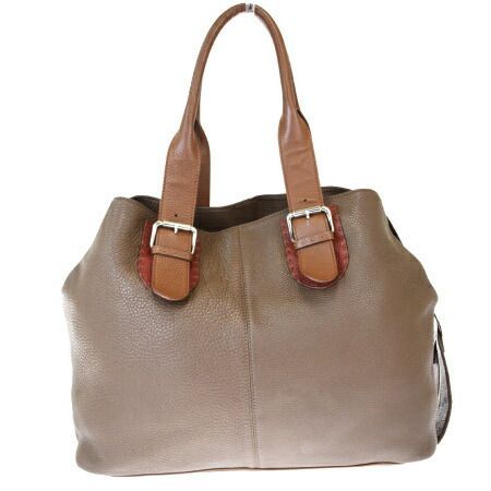 美品✨️フェンディ　トートバッグ　レザー　ブラウン　肩掛け セレリア FENDI selleria トートバッグ ブラウン ポーチ付き