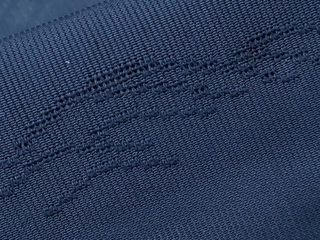 平和屋着物＊夏物 色無地 縦絽 流水紋紗 紺色 正絹 逸品 未
