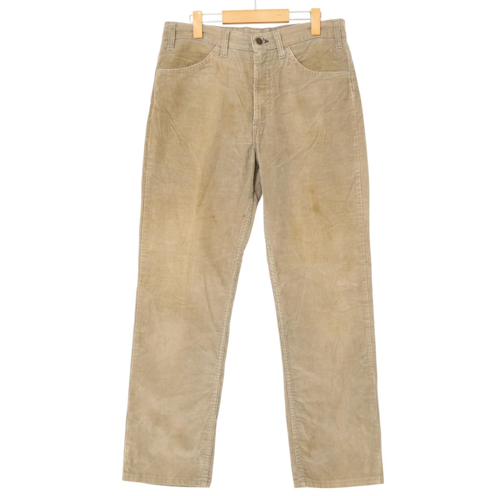 80年代 Levi s リーバイス 519-1555 コーデュロイパンツ ベージュ メンズ W34 L34 古着 A5097