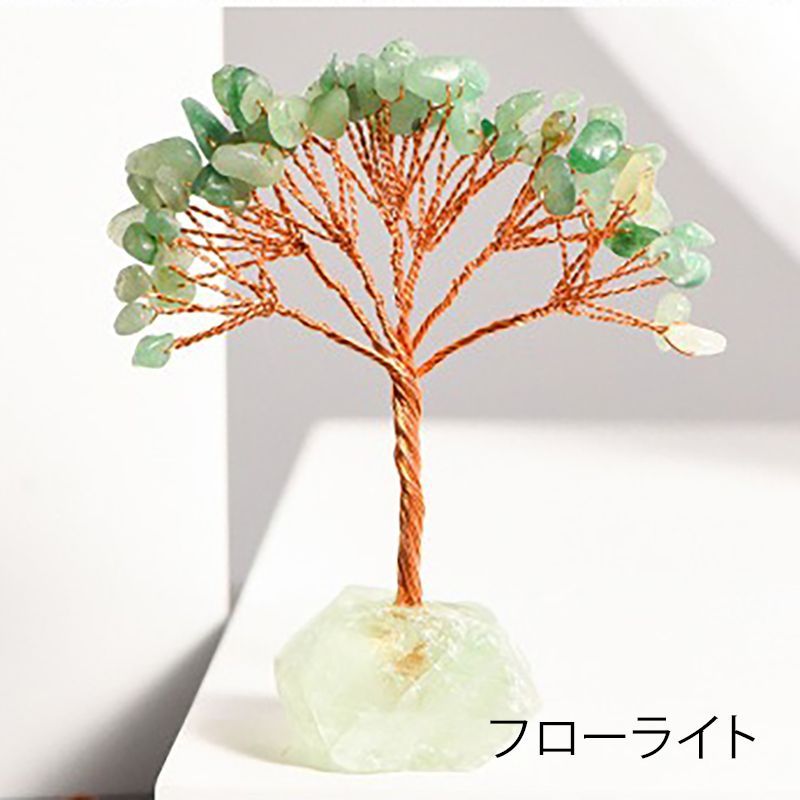 天然石 ツリー 木 クリスタルツリー アメジスト フローライト ローズ