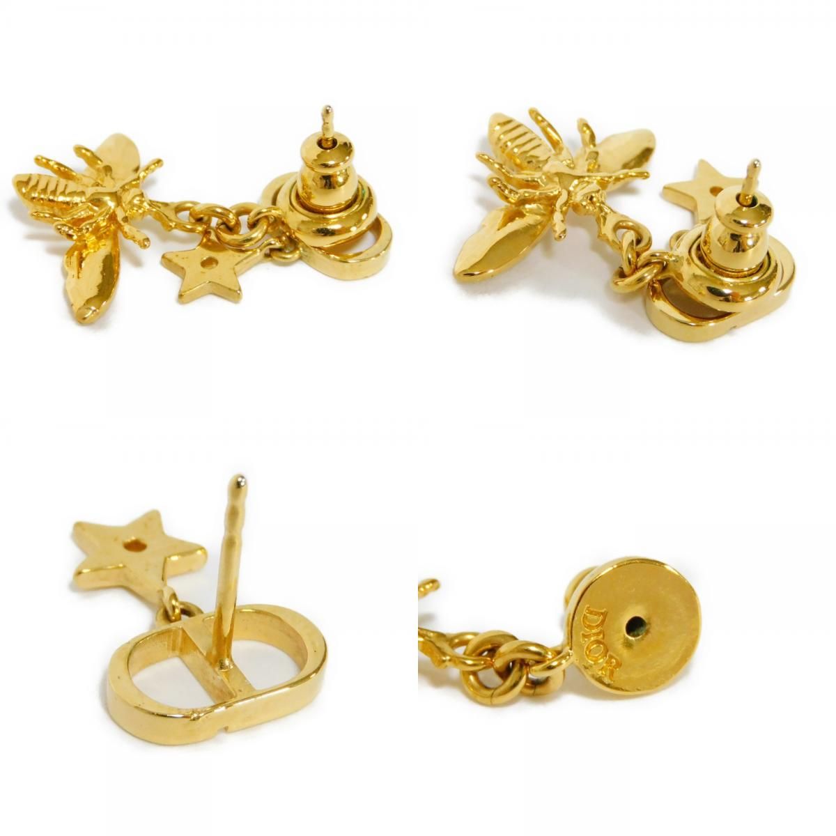 ✨一点物・超美品✨ディオール ビー 蜂 ピアス ストーン ゴールド ディオール Dior DIOREVOLUTION ディオレボリューション ピアス