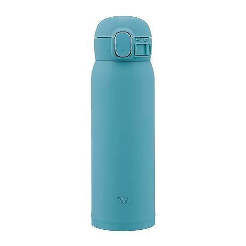 アクアグリーン_480ml 象印マホービン 水筒 シームレスせん 480ml ワンタッチ ステンレスマグ アクアグリーン パッキン一体化で洗うのは3点だけ SM-WS48-GM