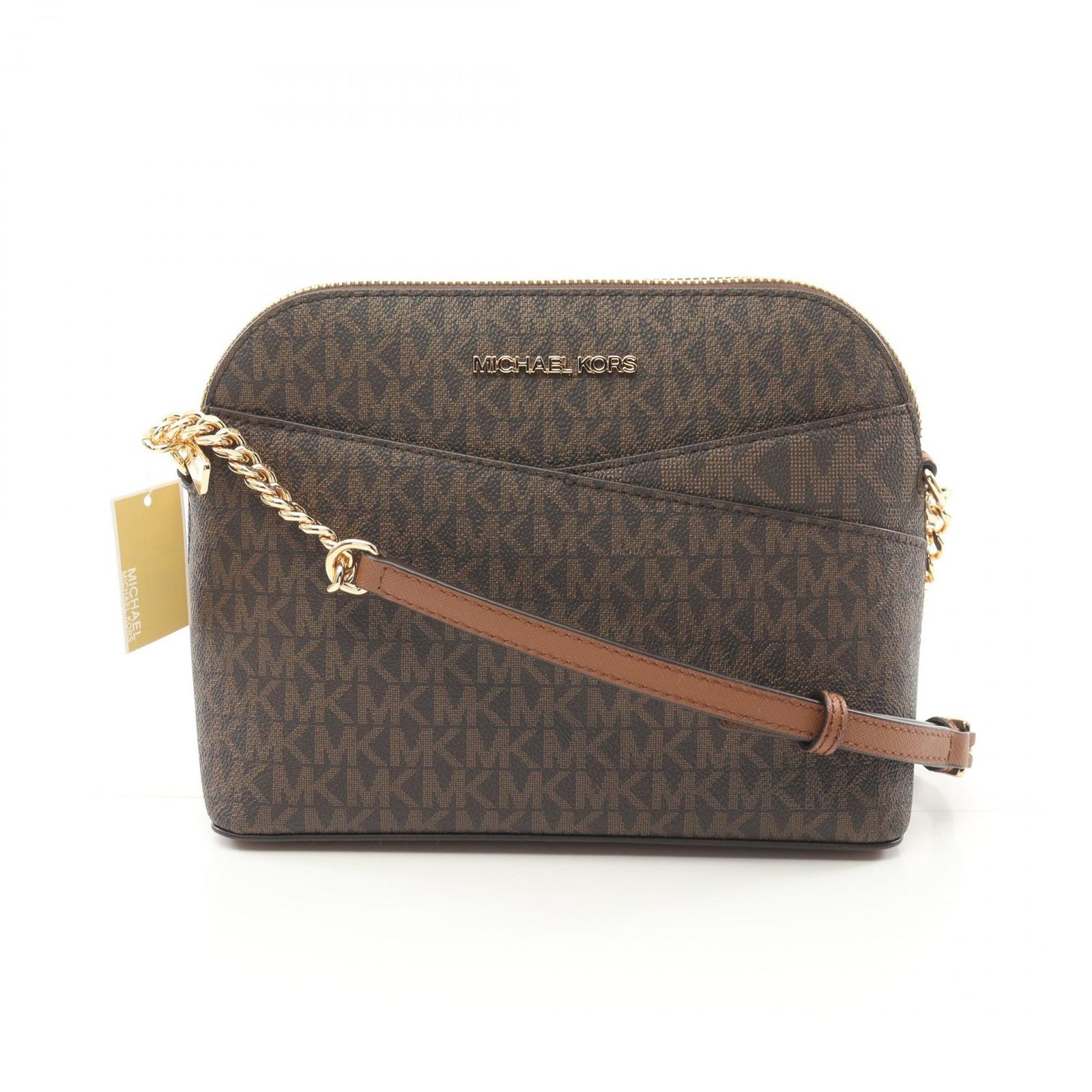 マイケルコース Michael Kors ショルダーバッグ JET SET TRAVEL 35F1GTVC6B ブラウン PVCコーティングキャンバス レザー ショルダーバッグ レディース 新品