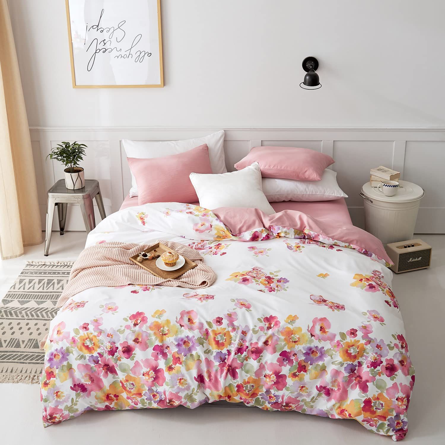 【新着商品】通年 花柄 おしゃれ フラワーピンク シングルロング 全開ファスナー 抗菌 掛け布団カバー 59531-F692 三幸