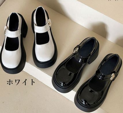 厚底 ローファー チャンキーヒール 韓国風 フェミニンシューズ 新モデル厚底ローファー韓国風 レディース美脚くつ 太ヒール