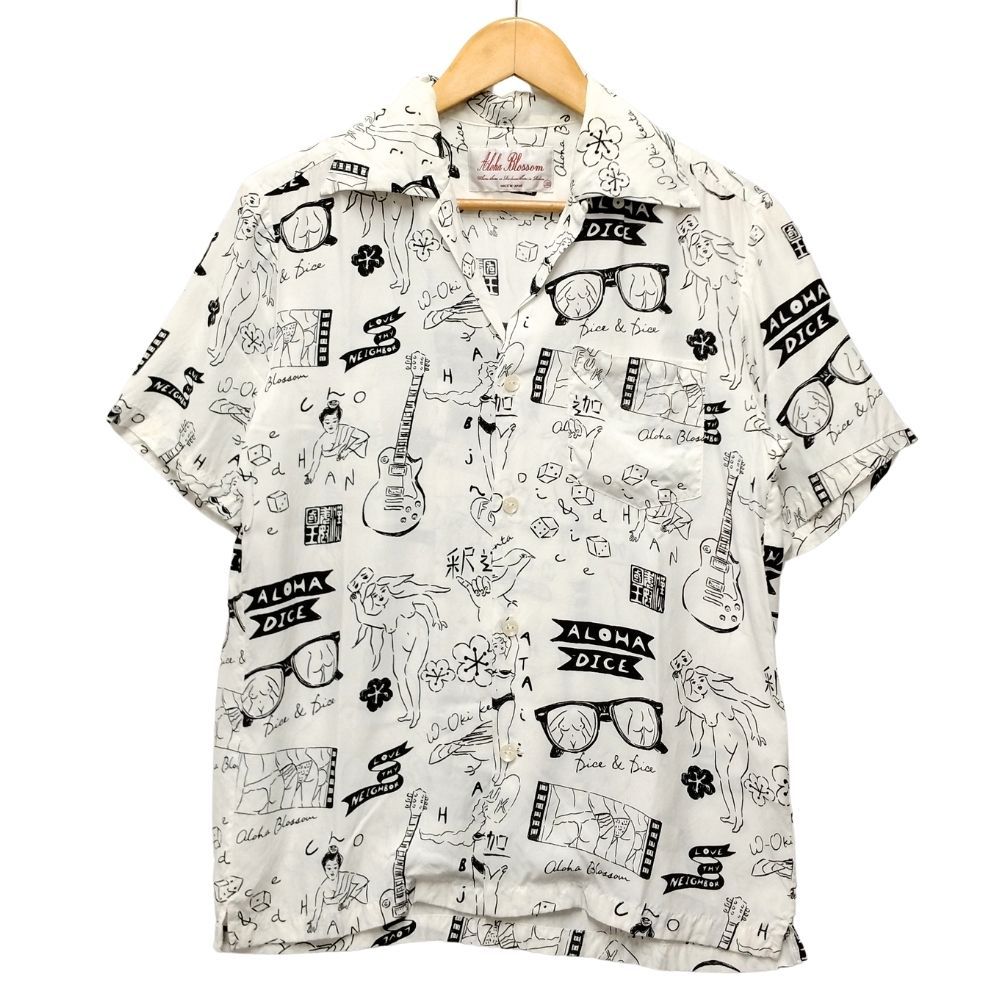 Aloha Blossom アロハブロッサム DICE FLASH 総柄 アロハシャツ