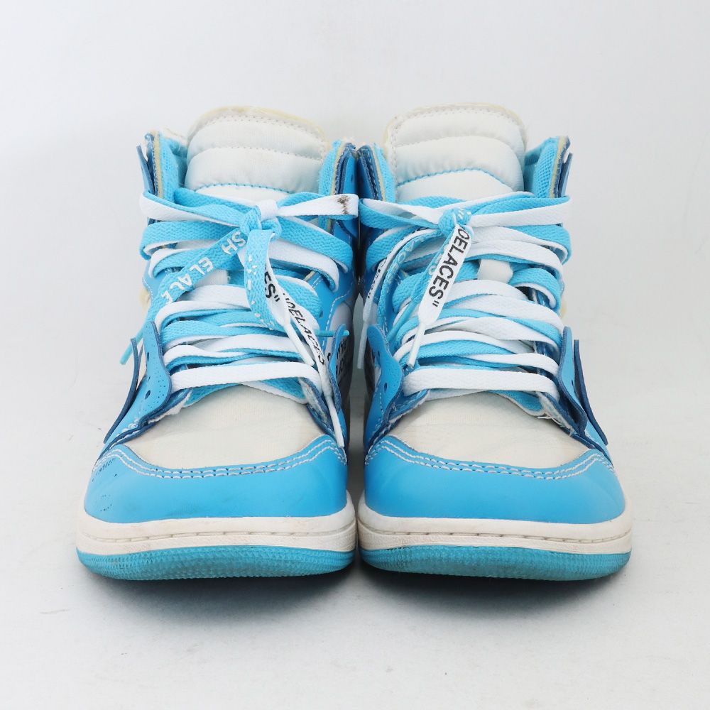26cm NIKE × OFF-WHITE Air Jordan 1 High UNC White/Dark