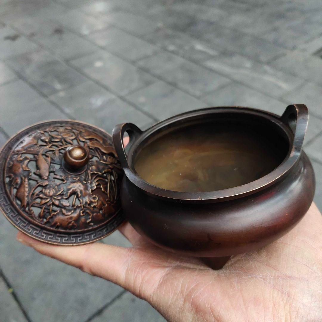 銅製 香炉 宣徳炉 檀香炉 線香炉 挿し香炉 仏具 香道具 工芸品 置物 銅製 香炉 宣徳炉 檀香炉 線香炉 挿し香炉 仏具 香道具 工芸品