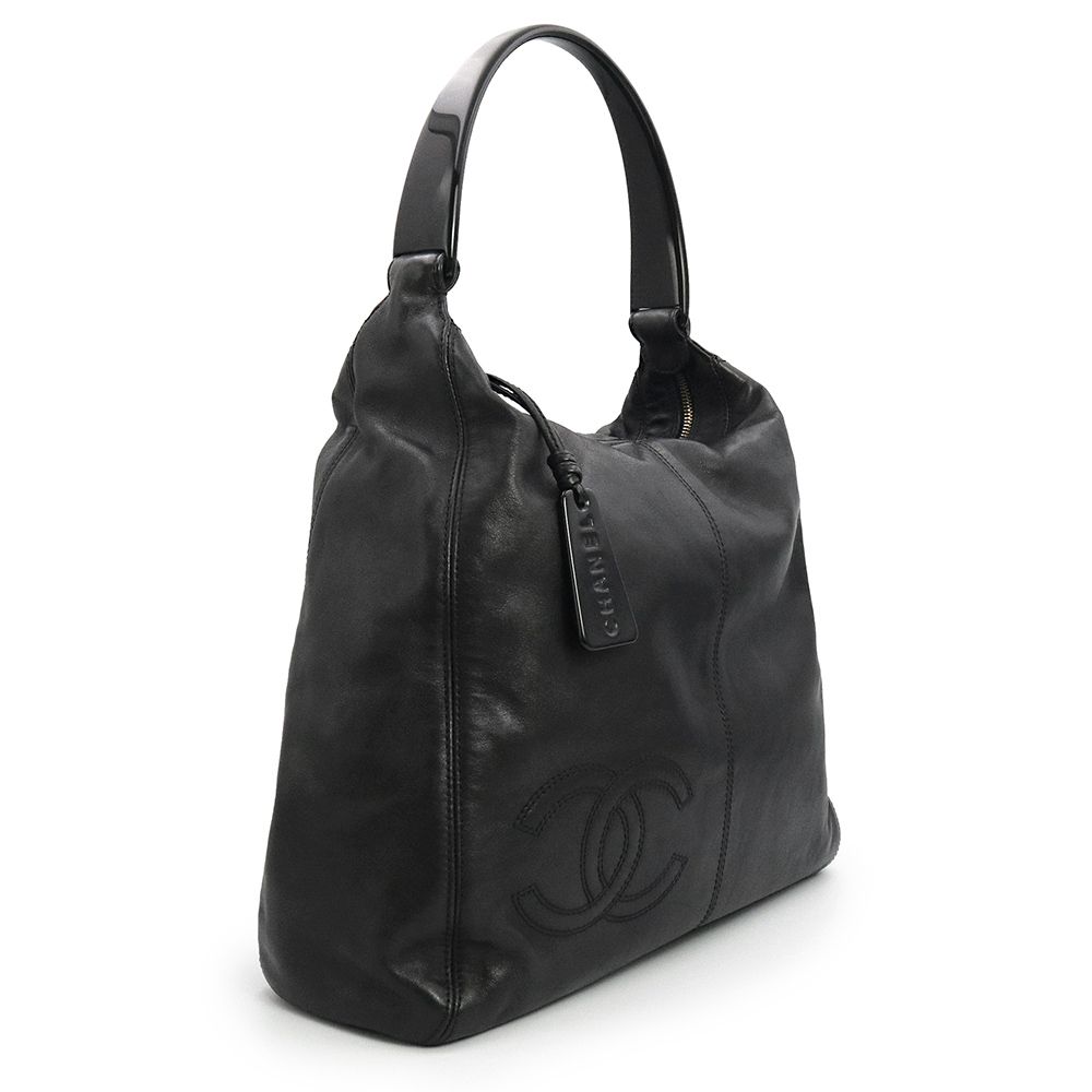 シャネル トート ココマーク ハンドバッグ プラスチックハンドル べっ甲 イエロー系 5番台 レザー レディース シャネル CHANEL トートバッグ - コーティングキャンバス×プラスチック