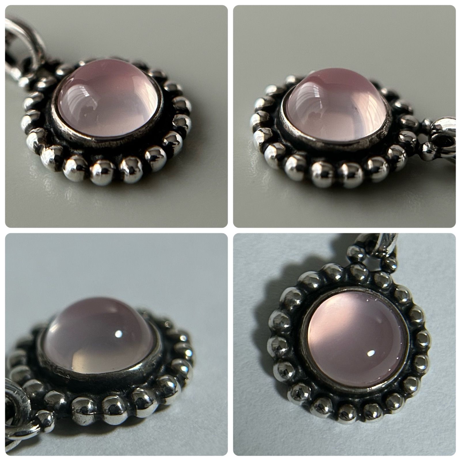 ★美品 ジョージジェンセン 2003 ローズクオーツ 925 ☆ GEORGJENSEN ジョージジェンセン 2003 ローズクオーツ 925