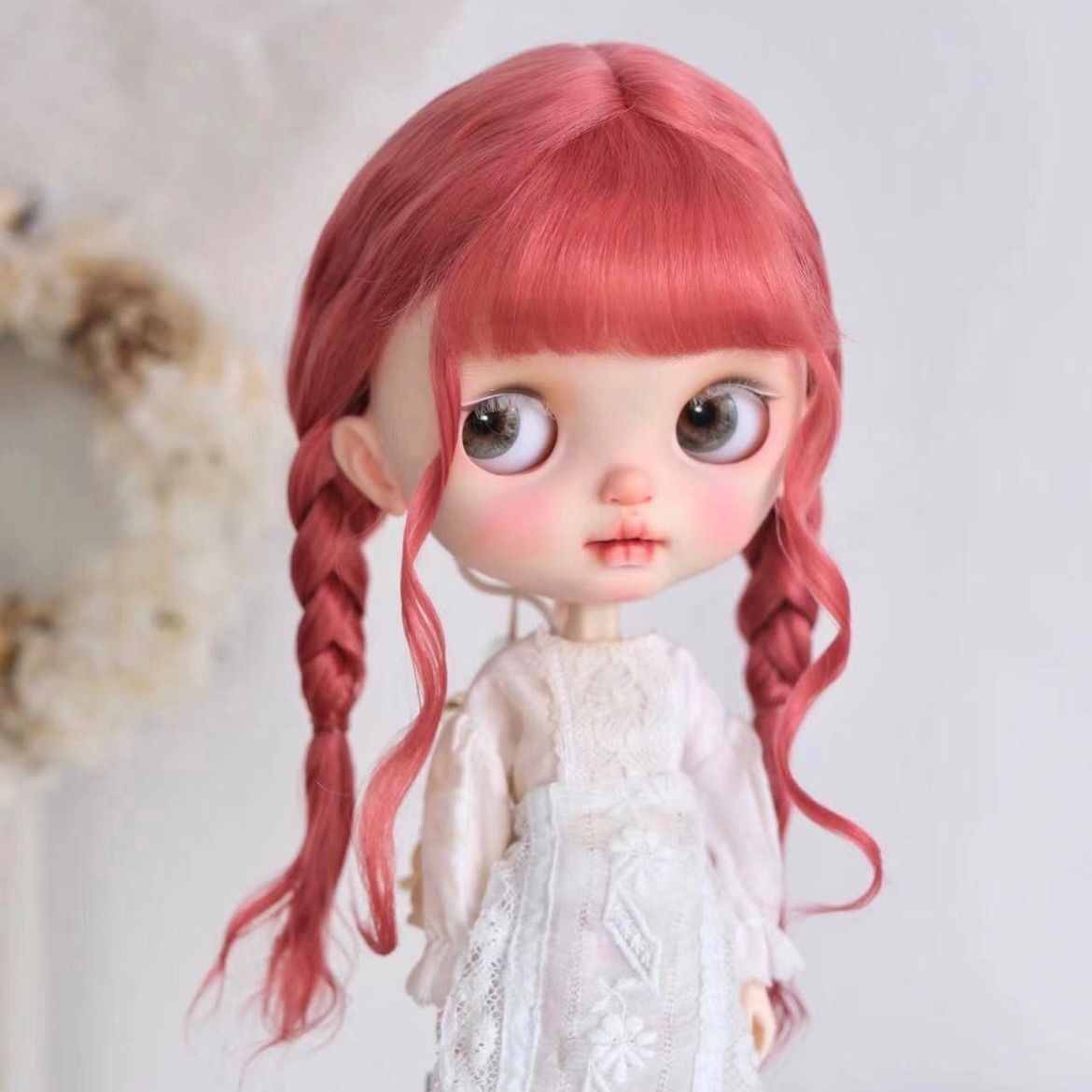 ブライス ウィッグ モヘアウィッグ 海外作家 プラチナピンク ベイビーボブ ブライス ウィッグ モヘアウィッグ ヴィンテージ ボブ ピンクブラウン