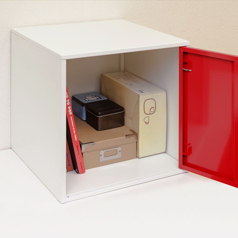 キューブBOX　鍵付きロッカー　ハイタイプ　レッド 楽天市場】[5%OFFクーポン] 鍵付き収納 キューブボックス 収納