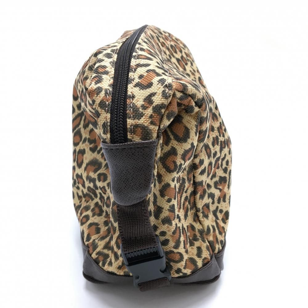 DANCE WITH DRAGON ダンスウィズドラゴン　カートバッグ　ヒョウ柄 超美品】ダンスウィズドラゴン カートバッグ ベージュ×ブラウン