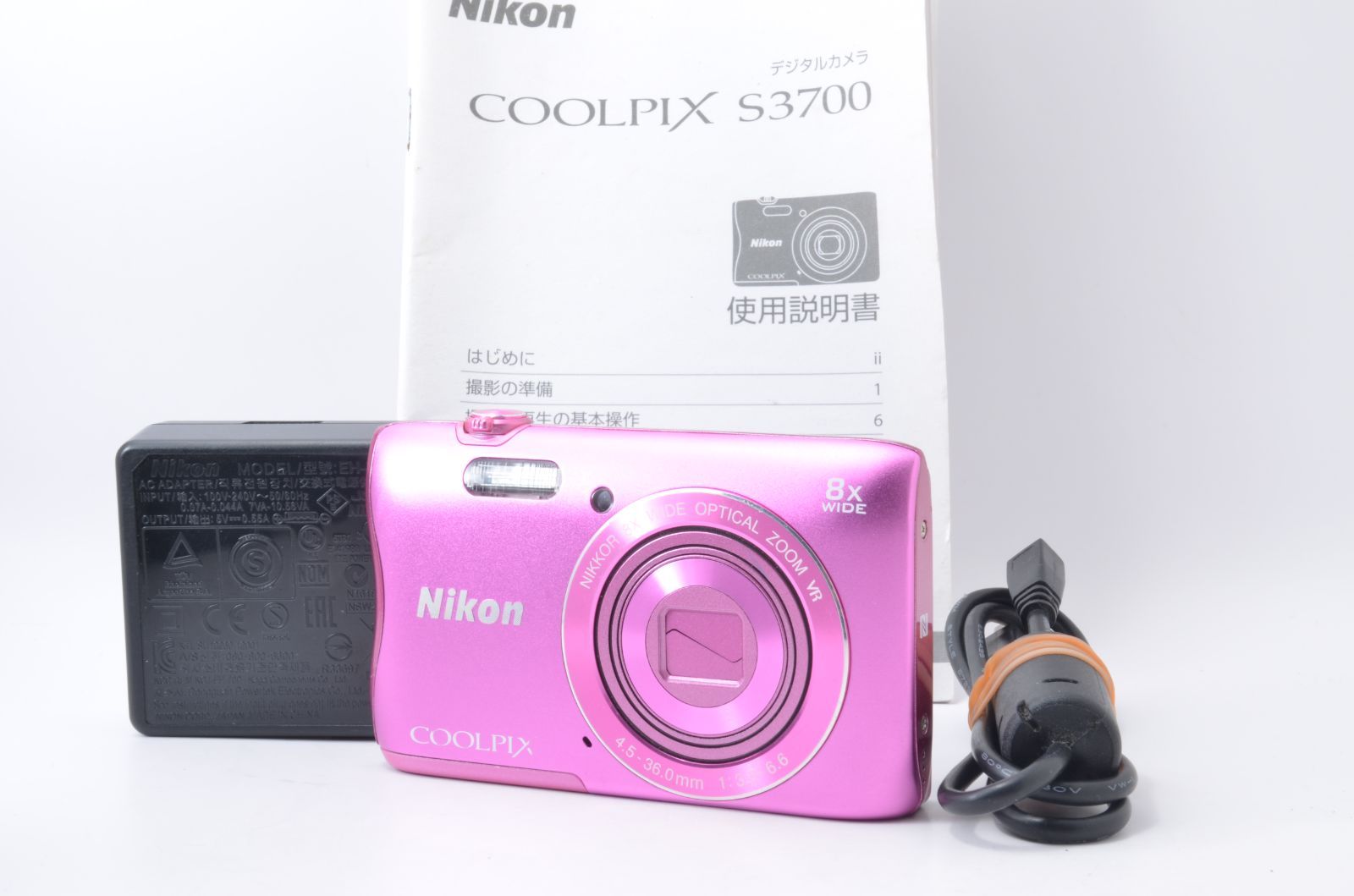 ☆極上品☆ ニコン NIKON COOLPIX S3700 コンパクトデジタルカメラ