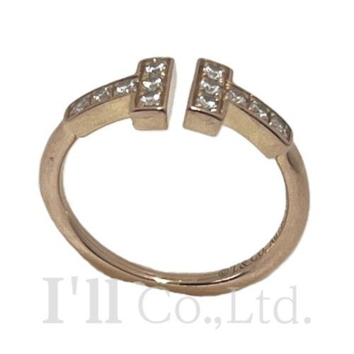 ティファニー Tワイヤー12P ダイヤリング 指輪 750YG 8号 ティファニー