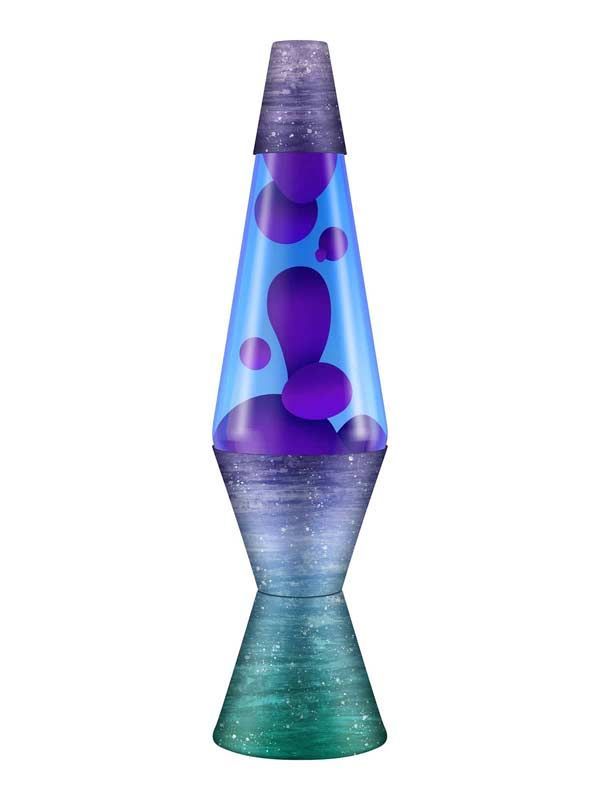 2496 ラバライト Lava Light Lamp | Purple Wax Blue liquid CERAMIC GLAZE DECAL ON BASE AND CAP | ラバランプ ガレージ ライト 照明 オシャレ アメリカン雑貨