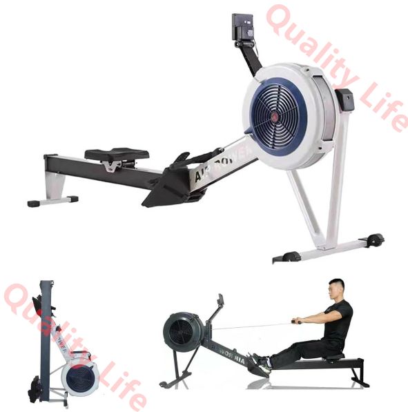 ローイングマシン 風抵抗船機 C2折り畳みフィットネス 空気抵抗ローイングマシン 風の抵抗ローイングマシン スマート抵抗10 ギア調節 空気抵抗 折りたたみ式 低騒音 調整 運動データ表示 家庭用 ジム用