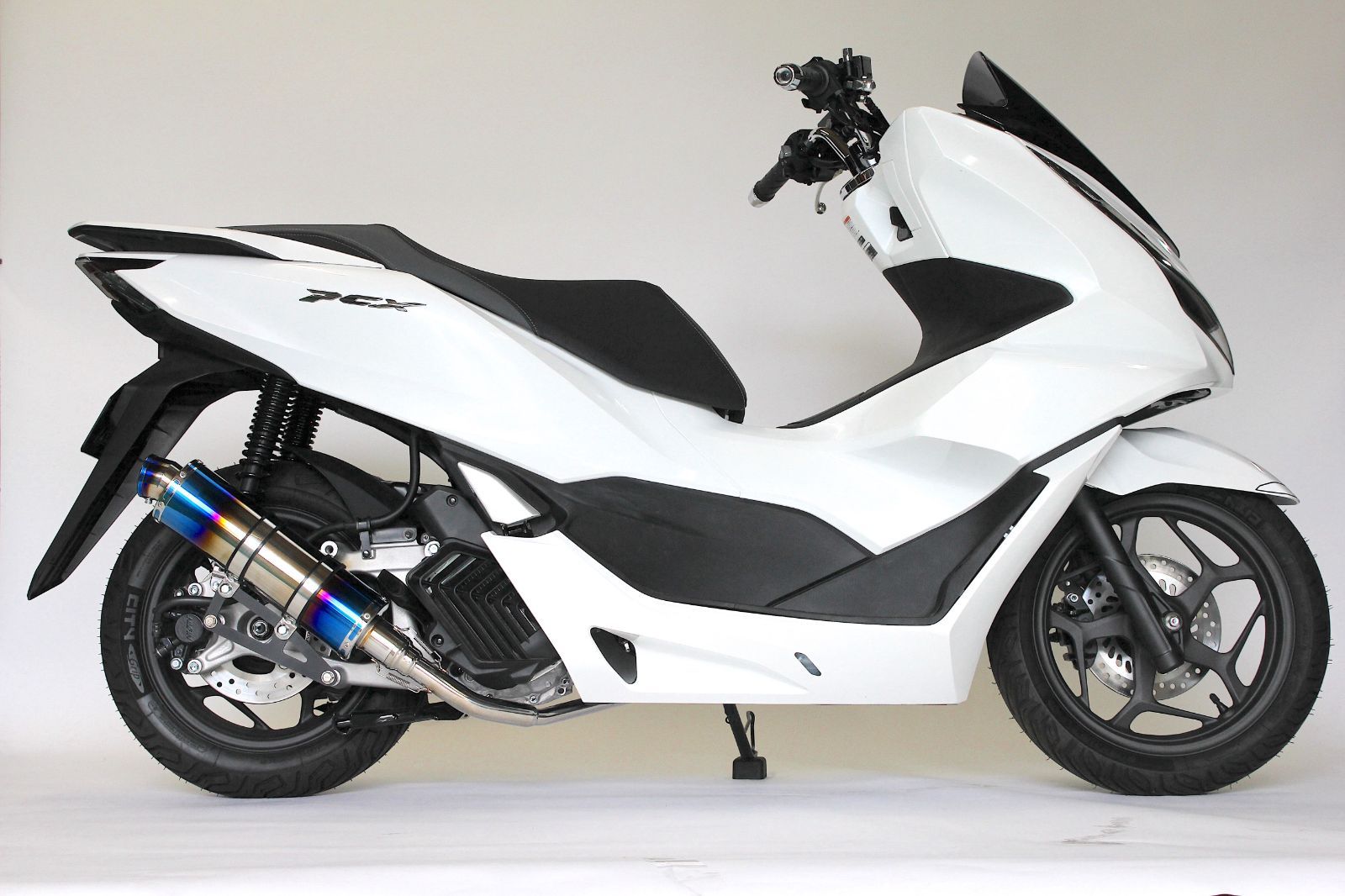 PCX JK05 / KF47  ステンレス ブルー アップ マフラー Amazon | PCX125 PCX160 バイク マフラー 2BJ-JK05 8BJ-JK05 2BK