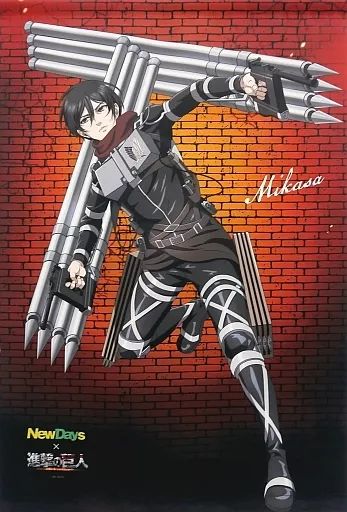 中古】タペストリー ミカサ・アッカーマン B2タペストリー 「進撃の