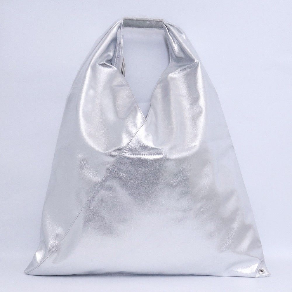 未使用 MM6 MAISON MARGIELA ミディアム トートバッグ シルバー 