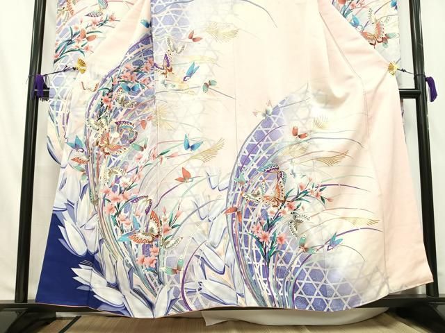 平和屋着物 豪華振袖 花車舞蝶文 暈し染め 金彩 正絹 逸品 CAAK3224ev(