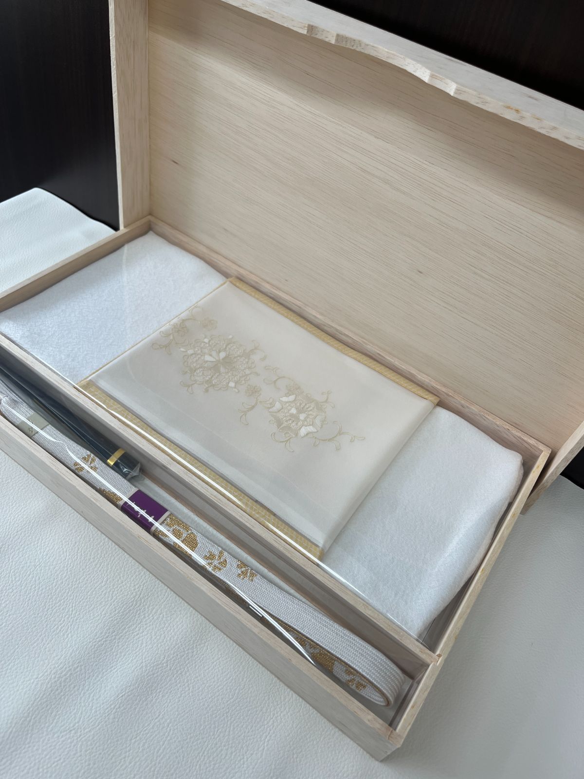 D さが美 帯揚げ 帯締め 末広 セット 桐箱つき 和装 着物 正装 式典 着付け
