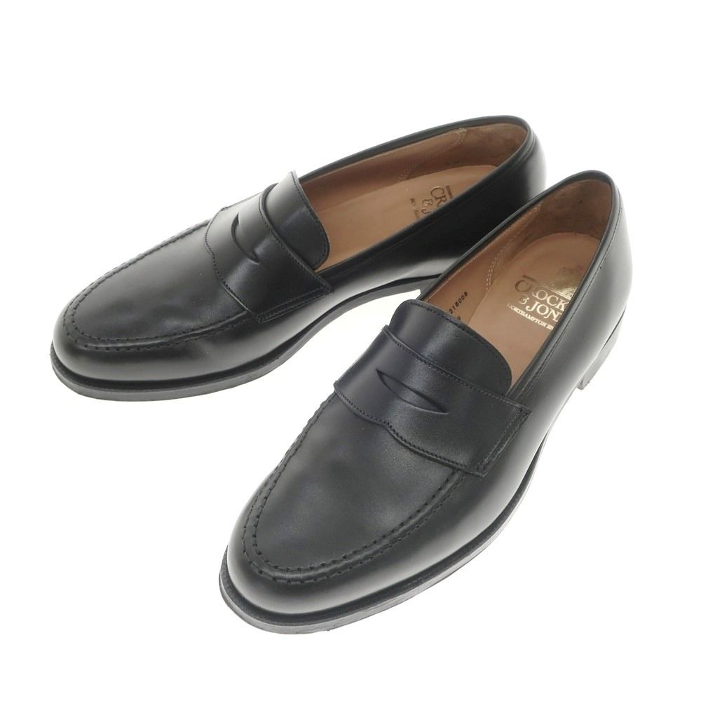 クロケットアンドジョーンズ CROCKETT-JONES BOSTON2 コインローファー ブラック サイズ8E メンズ