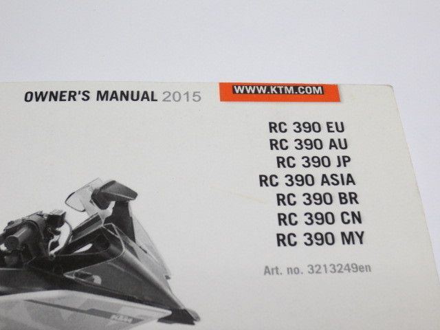 RC390 KTM オーナーズマニュアル 取扱説明書 送料無料 - メルカリShops