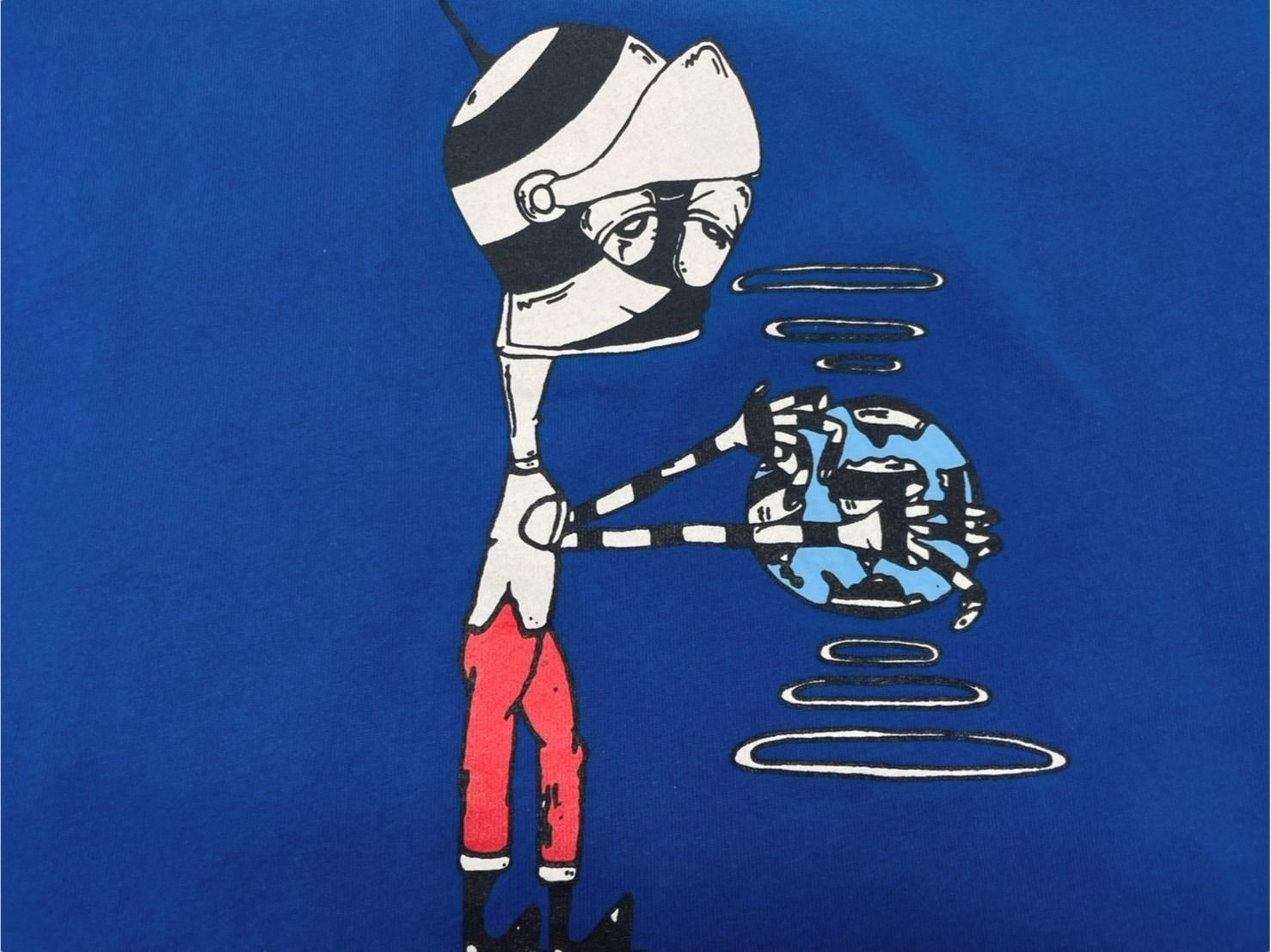 Chrome Hearts - CHROME HEARTS クロムハーツ MATTY BOY マッティボーイ SPACE スペース 半袖Tシャツ サイズS プリント ブルー 美品 中古 4b004369 CHROME HEARTS クロムハーツ MATTY BOY マッティボーイ SPACE