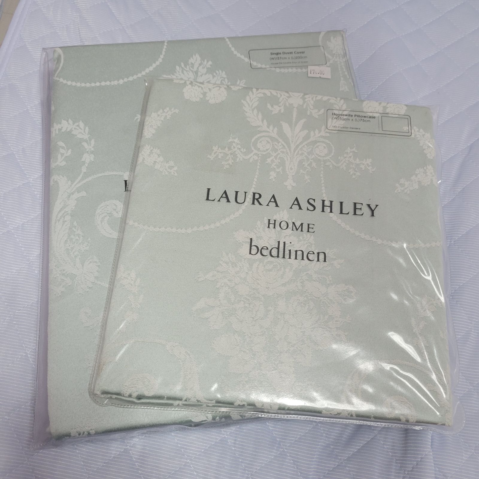 ローラアシュレイ ジョゼッテ ダックエッグ デュベカバー＆枕カバー  