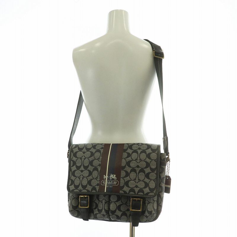コーチ COACH ショルダーバッグ メッセンジャーバッグ PVC レザー