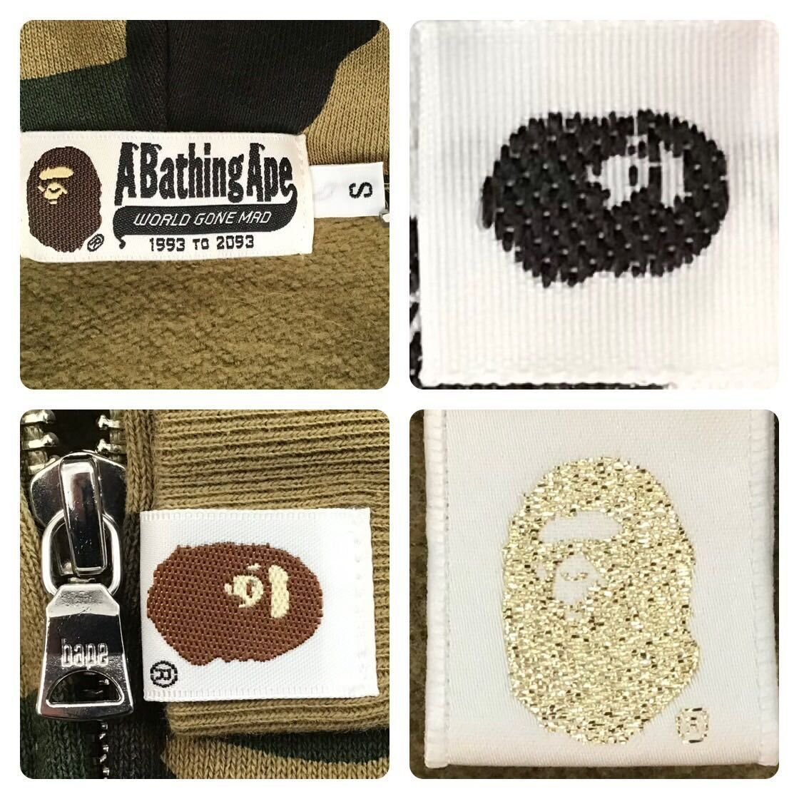 1st camo green シャーク パーカー Sサイズ shark full zip hoodie a bathing ape BAPE エイプ ベイプ アベイシングエイプ 迷彩