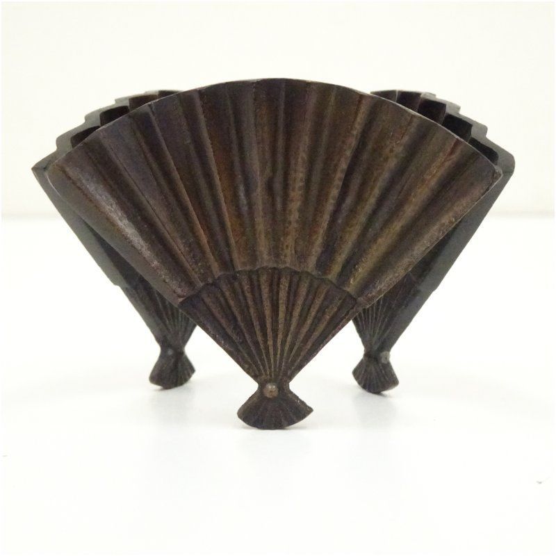 山本閑浄造 三扇蓋置（共箱） 蓋置き 茶道 道具 茶道具 おしゃれ ふた