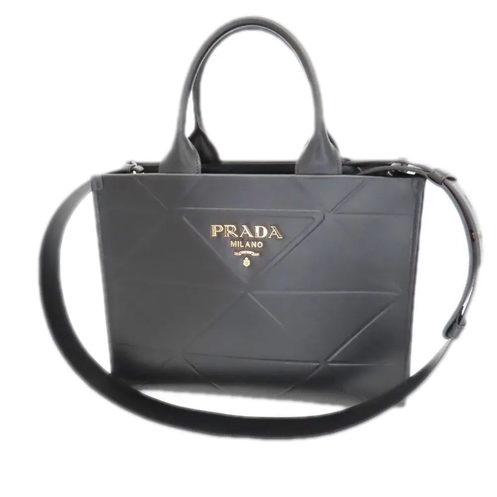 PRADA プラダ 1BA379 シンボル トップステッチ レザー スモール バッグ ...